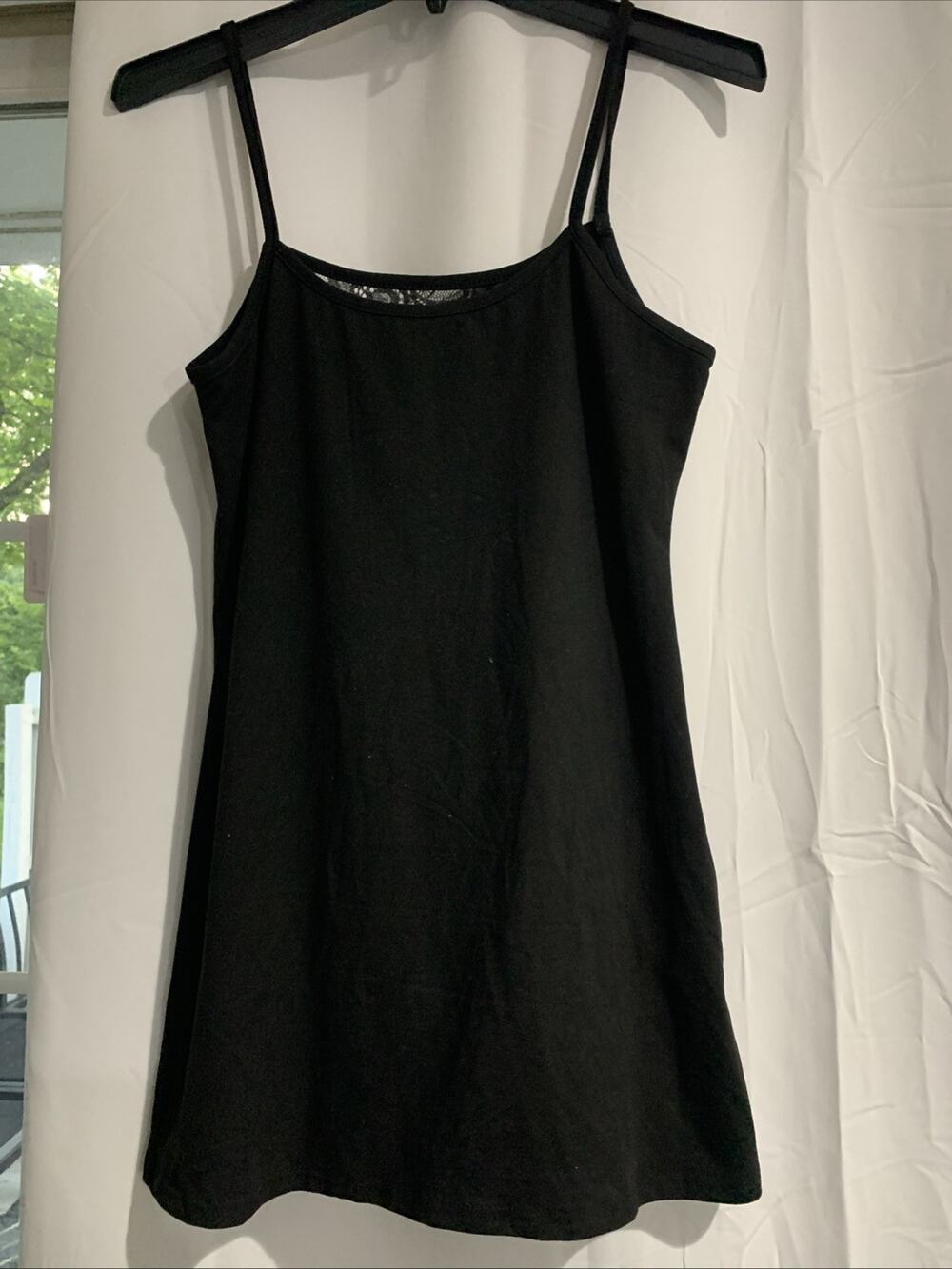 Shein Short Black Nightgown Lingerie With Sheer Back Size Small